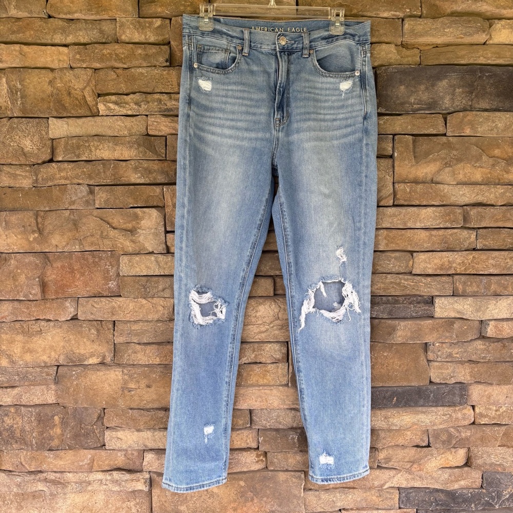 American Eagle Outfitters Blue Straightโ Leg Jeans